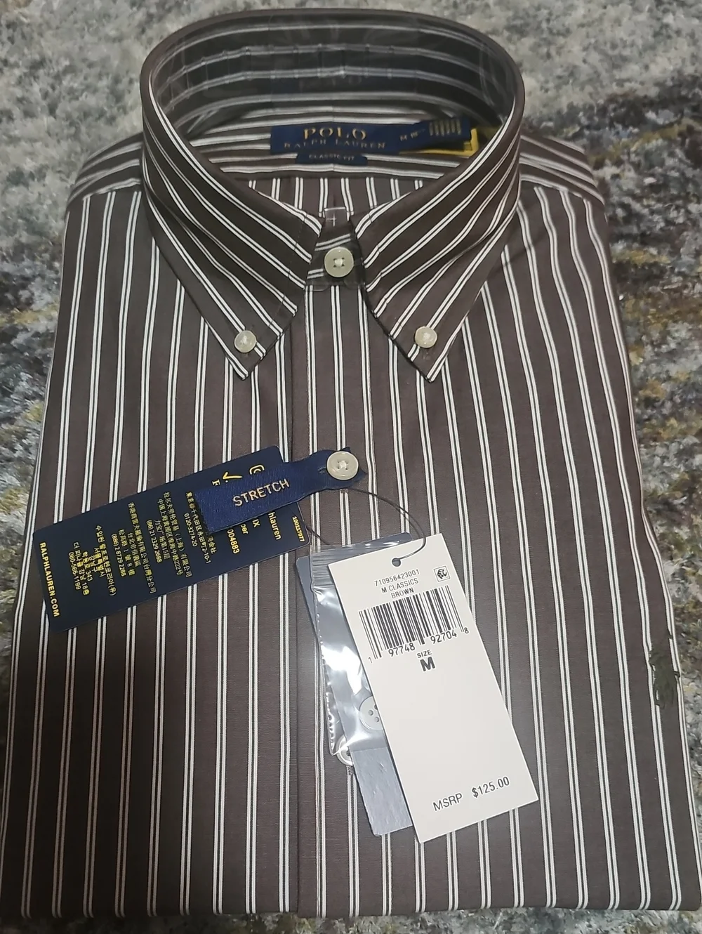 Polo Ralph Lauren Classic Fit Striped Stretch Poplin Shirt